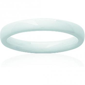 Bague 3 mm Mineralia en céramique blanche