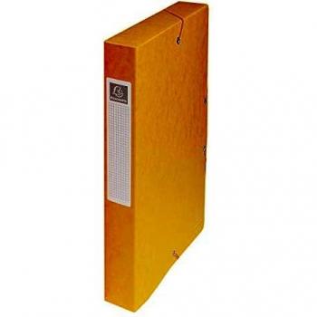 Exacompta Yellow Pressboard Box File A4 40mm Set of 8
