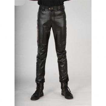 Pantalon en cuir homme slim, grande taille