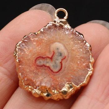 Boucle d’oreille Druzy Orchidée