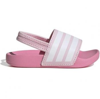 Adidas Sandalia Adilette Estrap Niño Rosa Transparente