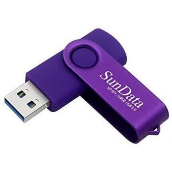 SunData USB 3.0 64GB Chiavetta Girevole