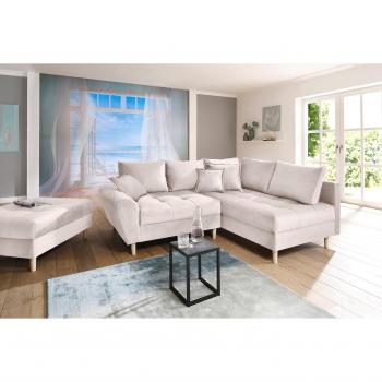 Ecksofa Rice mit beidseitig montierbarer Ottomane