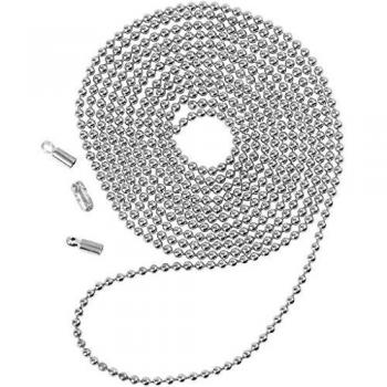 Chaîne à perles argentée, 1,5 mm, 1 m