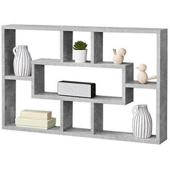 Libreria da Parete 77x10x48 cm con 7 Scomparti