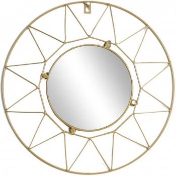Miroir vanité nordique en métal or pour maison