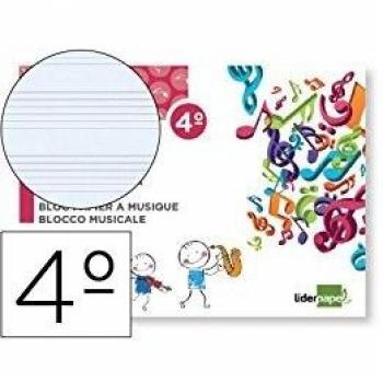 Carnet de musique Liderpapel 5mm quart 20 feuilles 100g/m² agrafé