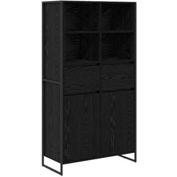 Twin Black Oak Sideboards, VidaXL – 81×36×150.5 cm (Engineered Wood)