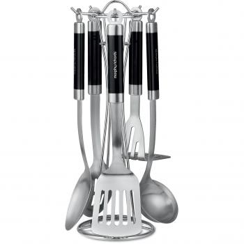 Black Translucent Stainless Kitchen Tool Kit, 5 Pieces