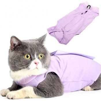 Camisa anti-lamer para gatos post-cirugía