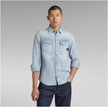 G-Star Raw Herren Jeansjacke mit Kentkragen