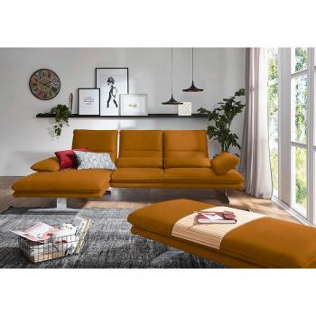Ecksofa „Broadway“ (gelb) – W.SCHILLIG Designsofa, 291 cm Breite