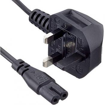 Black 2‑meter UK/IEC C7 (Figure 8) Power Cable