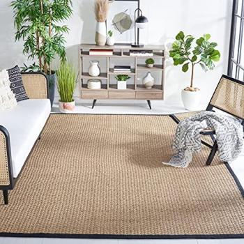 Tapis Safavieh Fibre Naturelle – Noir, 250 × 300 cm