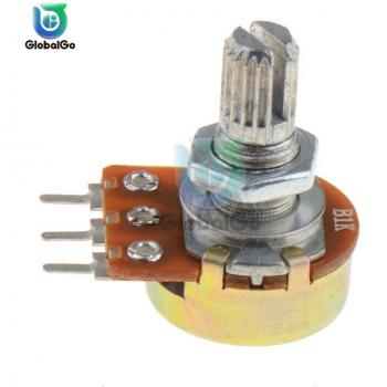 5 potenciómetros lineales WH148 B1K con tuercas y arandelas