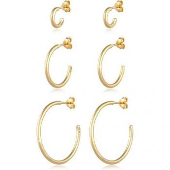 Ohrring-Set ELLI Basic Creolen 6-teilig 925 Silber