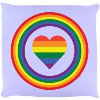 Cuscino cuore riempito multicolore