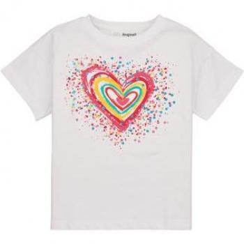 T-Shirt Desigual Heart Bianca Regular Fit