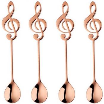 Stainless Steel Musical Note Tea Spoons (4PCS)