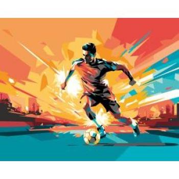 Football Player Abstract Landscape Wall Mural