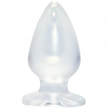 Gros plug en verre transparent