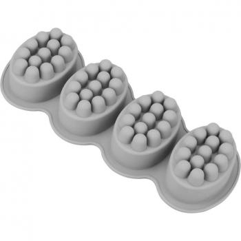 Moule en silicone pour savon ovale 4 cavités 3D
