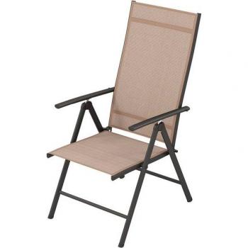 COSTWAY Klappgartenstuhl, Hochlehner, bis 180 kg, 7-fach verstellbar