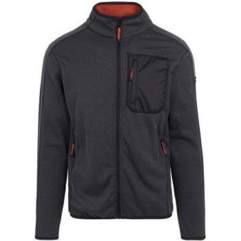 Regatta Kitom Vollreißverschluss‑Fleece für Herren – Ockerbraun mit roter Akzentmelierung