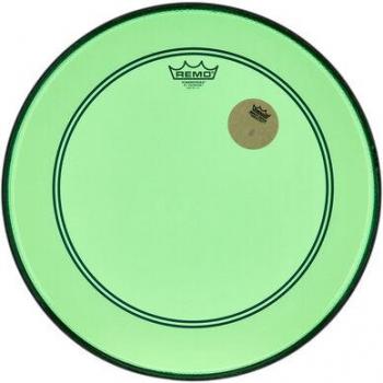 Peau Grosse Caisse Colortone Vert – Remo Powerstroke 3 (P3‑1318‑CT‑GN)