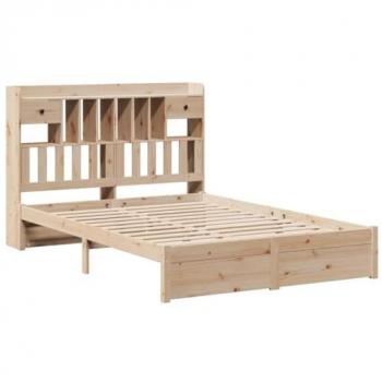VidaXL Cama con estantería sin colchón madera maciza de pino 160x200cm