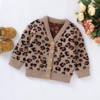Jacket Léopard Baby V‑Col