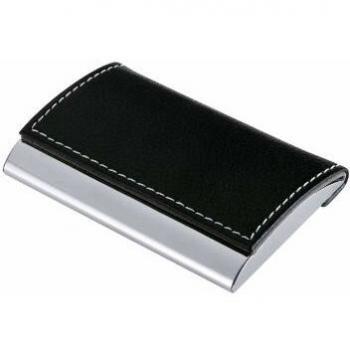 Tarjetero Wedo Practise 2056654 – Elegancia Negra en Piel Sintética y Acabado Cromado