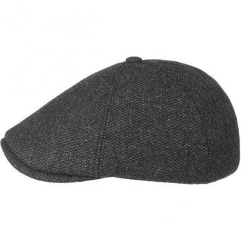 Anthracite Mélange Flat Cap for Men by Lipodo