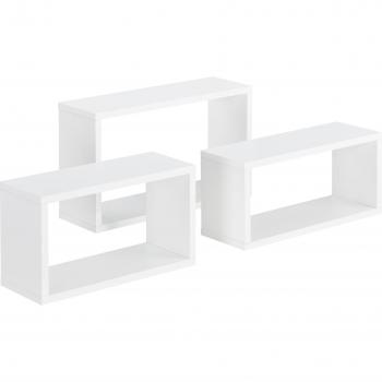 Pack de 3 Étagères Blanches Dégradées