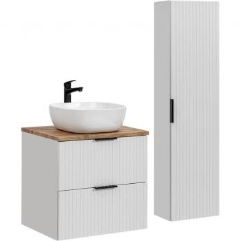 Adriel 60 cm: Set Completo di Mobili da Bagno Bianco