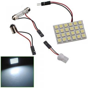 Lámpara Domo DC12V KaTur T10 W5W BA9S con Panel Festoon 3
