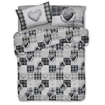 Copripiumino Singolo Grigio – Design Love Mountain in Cotone