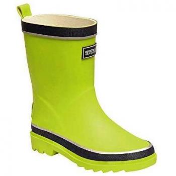 Bottes de pluie pour enfants Regatta Foxfire Junior, Vert (Lime Punch/Navy 46b), 28 EU