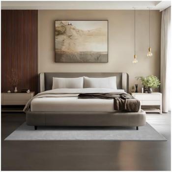 Ultra-Soft Gray Rectangle Rug – Tectake