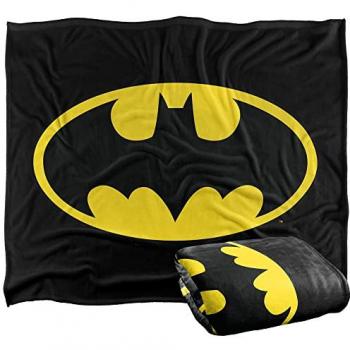 DC Batman Classic Logo Comfort Blanket – 152 × 127 cm