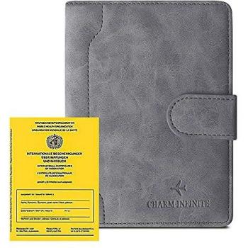 Schutzhülle für Impfausweis, Kreditkartenformat, grau