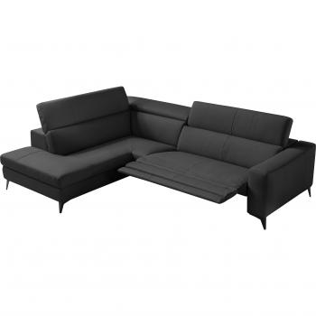 Ecksofa Edith mit elektrischem Relax und Kopfteilen
