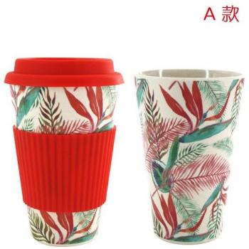 Reusable 400ml Bamboo Fiber Coffee Travel Mug
