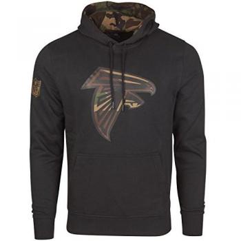 Herren New Era Fleece-Hoodie für die Atlanta Falcons – Schwarz, M