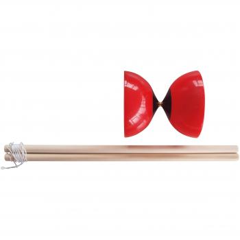 Schildkröt Diabolo Set, rot, mit Metallnabe