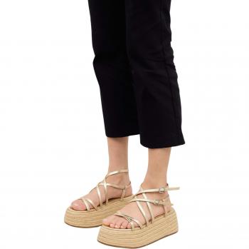 Beige Keil-Sandalen Zahara für Damen von Mim Shoes