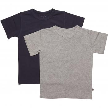 Minymo 2er Pack Kinder Jungen T-Shirt, Kurzarm, Alter 5-6 Jahre, Größe: 116, Farbe: Rot und Blau, 3933