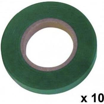 Fibre adhésive PVC vert 11x0,15 mm – boîte de 10 rouleaux de 26 m