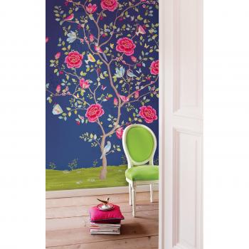 Eijffinger Morning Glory Baum‑Poster Blau – 2,80 × 1,86 m