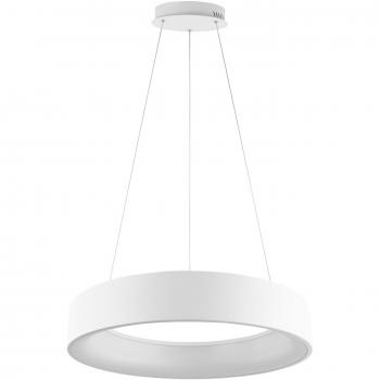 Lampadario a Sospensione Noah Bianco in Alluminio con Diffusore in Silicone 60W 6900 Lumen